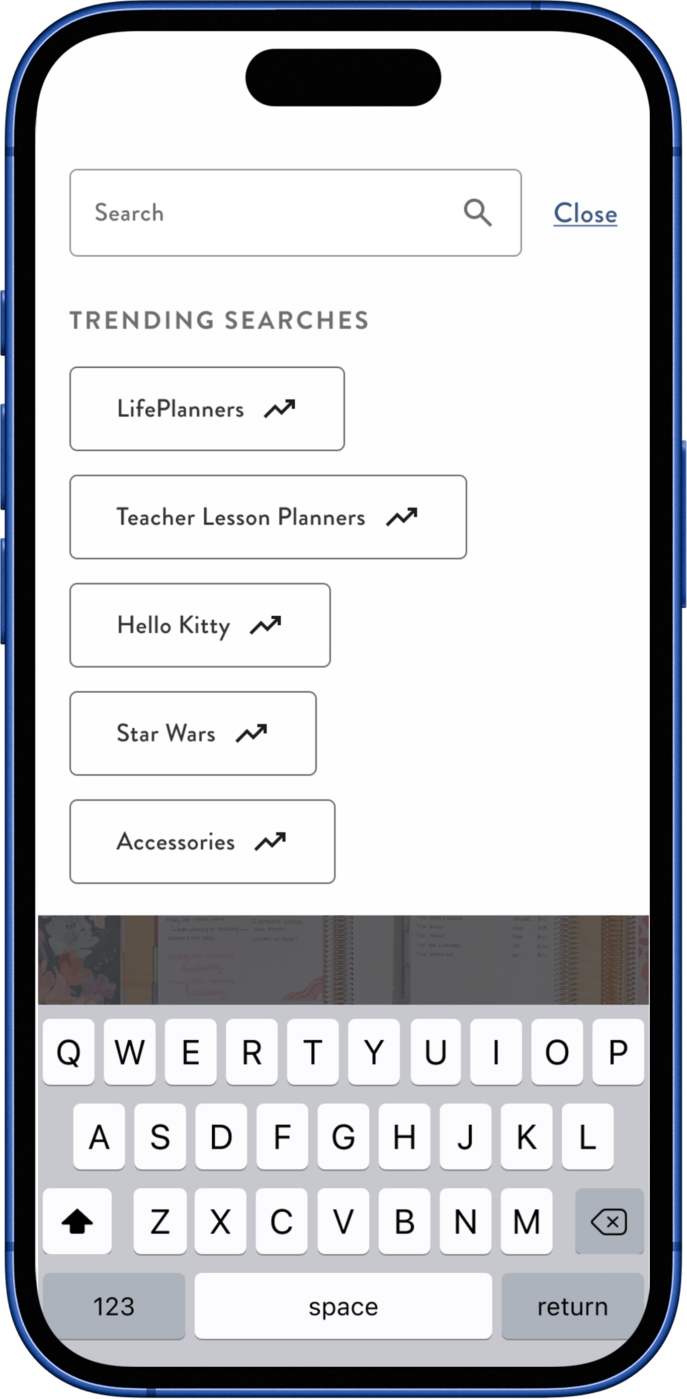 Search redesign — mobile