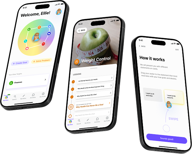 Glomoji app screens